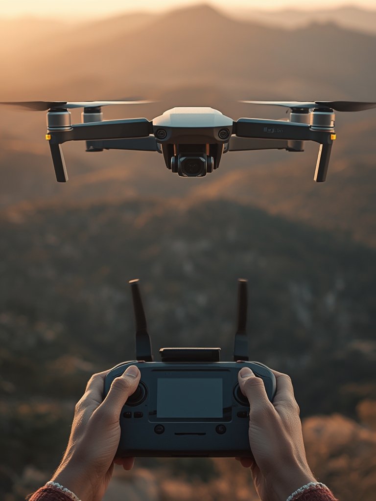 drone camera in action