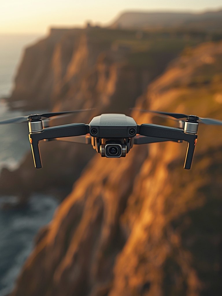 drone camera in action