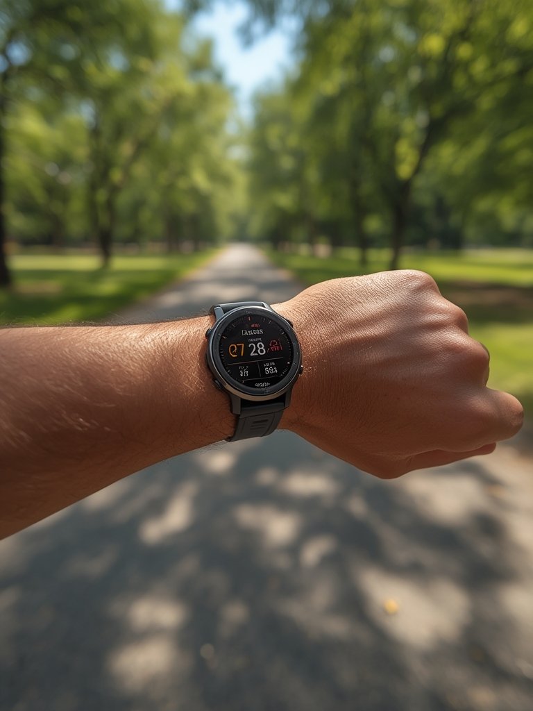 running watch in action