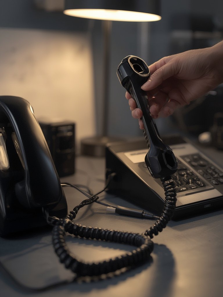 telephone cord in action