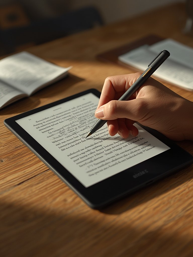 Kindle Scribe in action