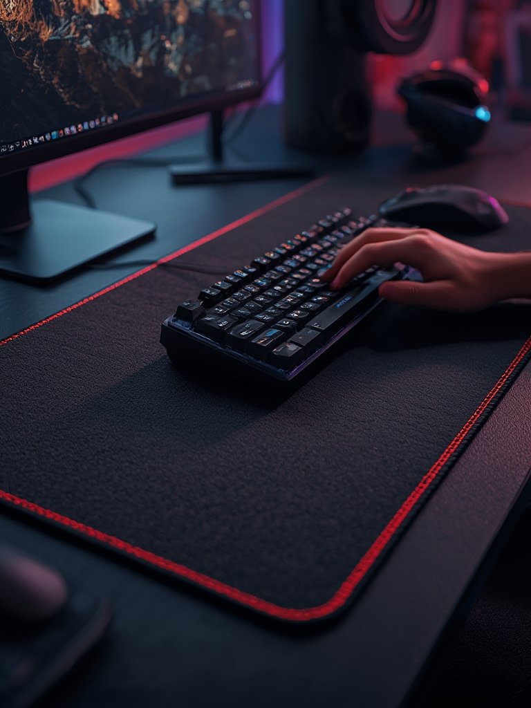 gaming mousepad in action