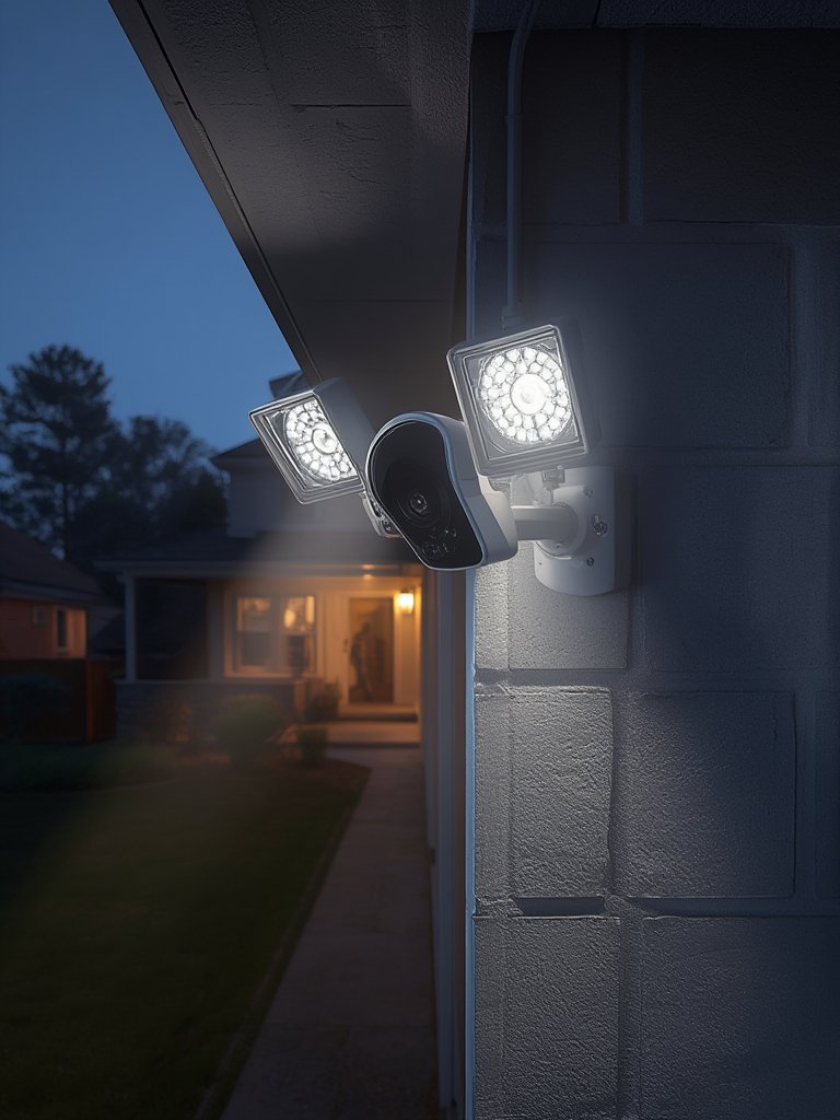 floodlight camera in action