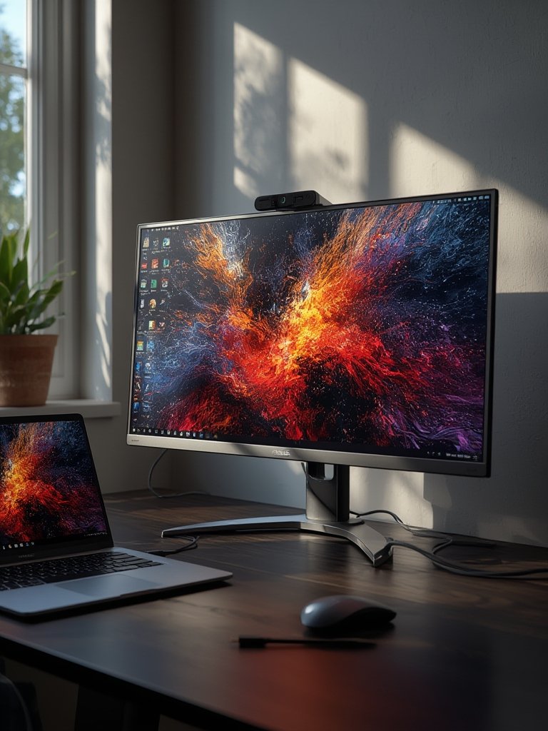 4K monitor in action