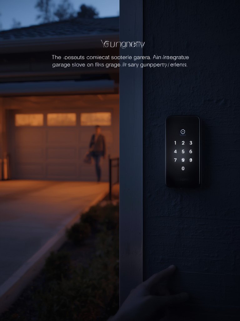 garage keypad in action