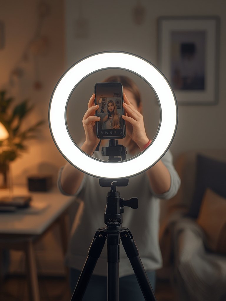 ring light in action