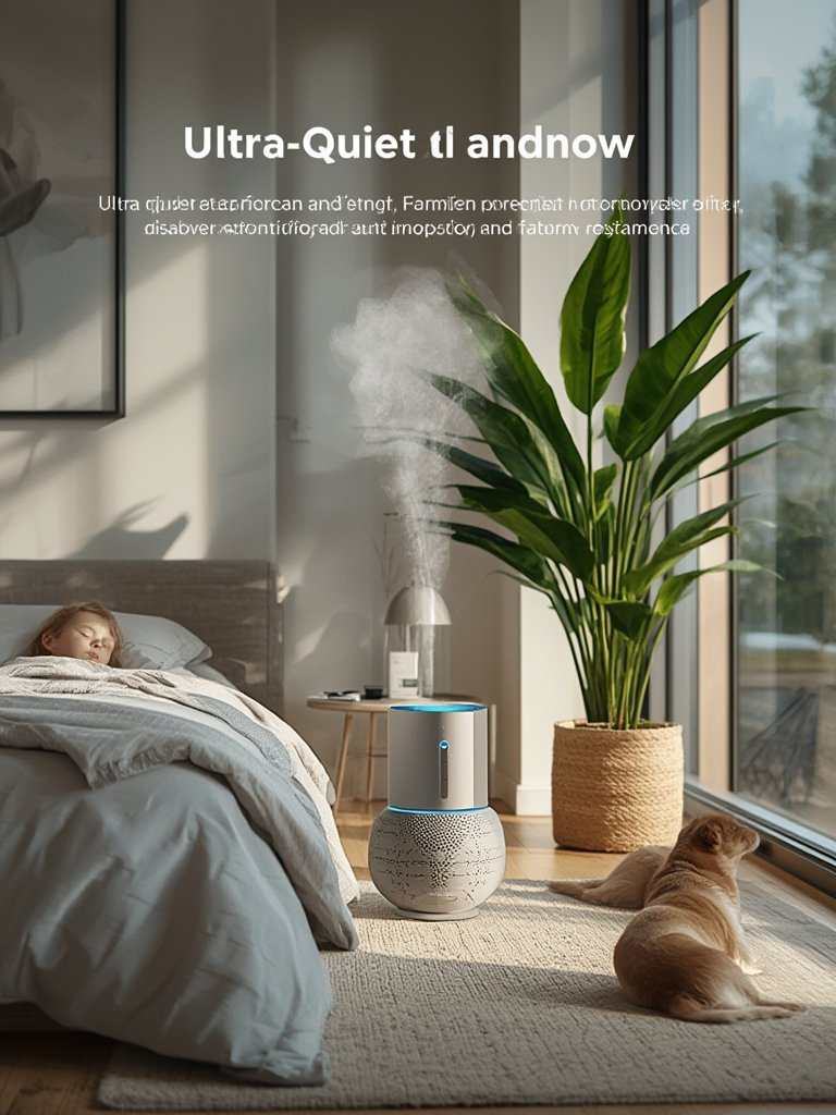 smart humidifier in action