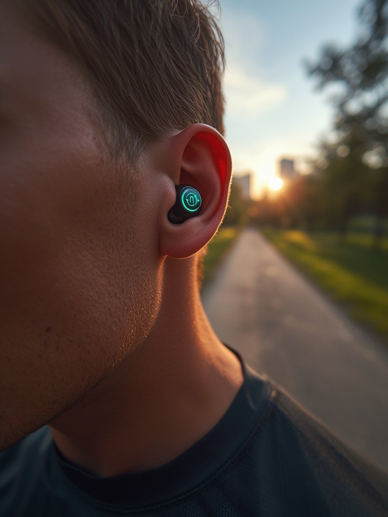 wearable health earbuds - Illustration 3